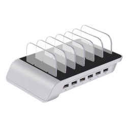 Universal USB charging station stand with 6 port & 6 cables 5V10.2AChargers