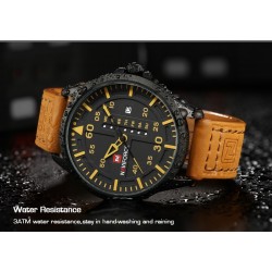 NAVIFORCE - cinturino in pelle - orologio al quarzo