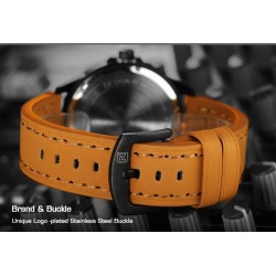 NAVIFORCE - cinturino in pelle - orologio al quarzo