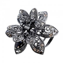 Fleur en cristal - clip cheveux