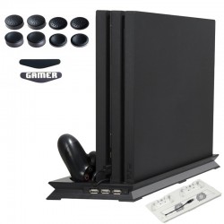 Playstation 4 Pro - verticale - ventola di raffreddamento - stazione di ricarica - USB Hub