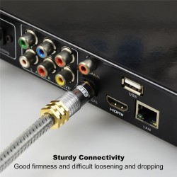 Toslink EMK - premium - câble audio optique numérique - Connecteur en or OD8.0mm Spdif - 1m - 2m - 3m - 5m