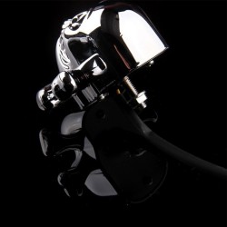 Testa del cranio cromato - LED - luci del segnale della moto - indicatori per Honda Yamaha Harley Chopper - 2pcs