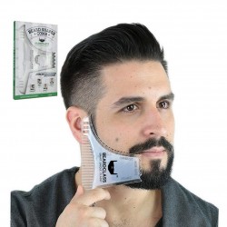 Beard shaping - beard-styling template with combTrimmers