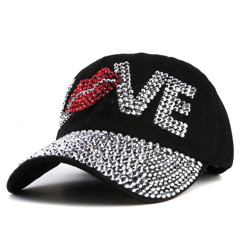 Crystal Love & lips - cappellino da baseball - unisex