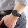 Rotation balle - montre quartz en acier inoxydable avec bracelet en silicone
