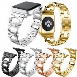 Bracciale di diamanti in cristallo - cinturino per Apple Watch 1-2-3 / 42mm-38mm acciaio inossidabile