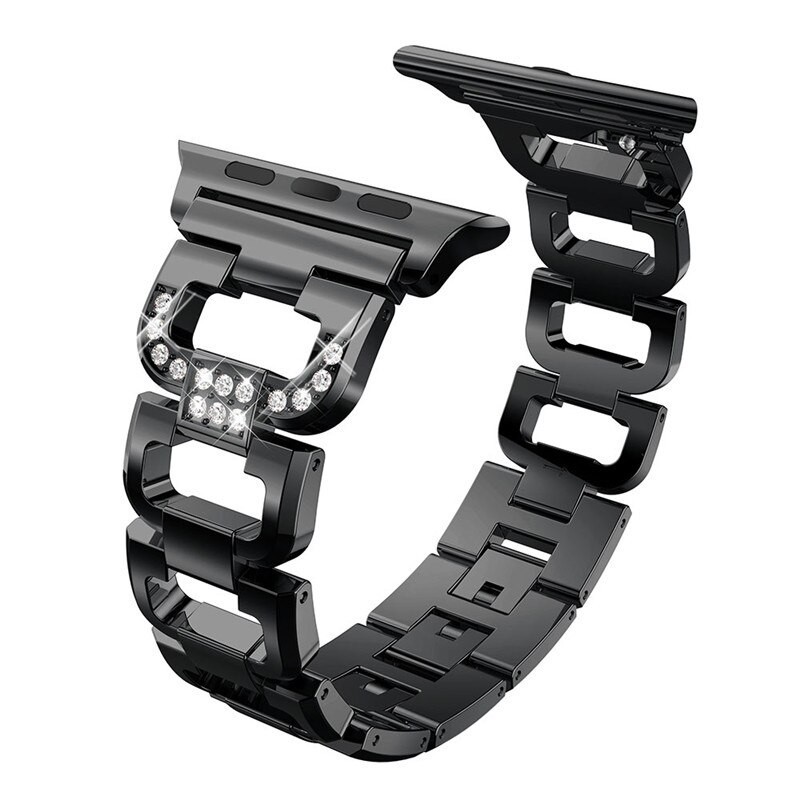 Bracciale di diamanti in cristallo - cinturino per Apple Watch 1-2-3 / 42mm-38mm acciaio inossidabile
