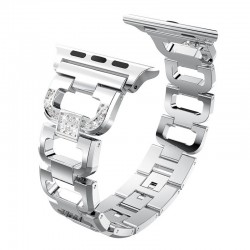 Bracciale di diamanti in cristallo - cinturino per Apple Watch 1-2-3 / 42mm-38mm acciaio inossidabile