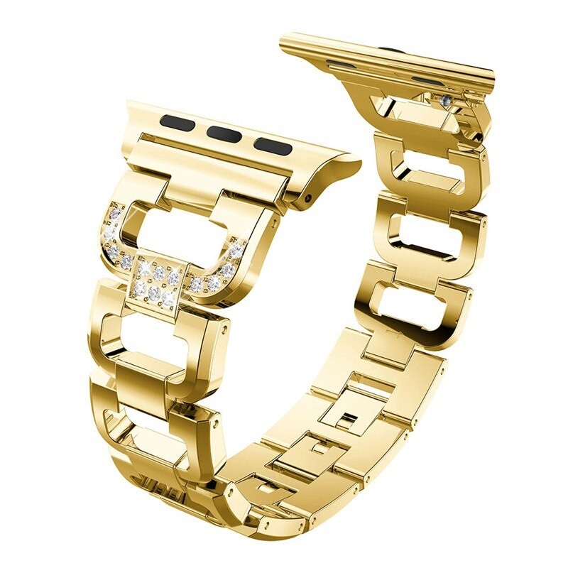 Bracciale di diamanti in cristallo - cinturino per Apple Watch 1-2-3 / 42mm-38mm acciaio inossidabile
