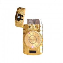 Butane jet cigarette lighter - quartz clock - torchLighters