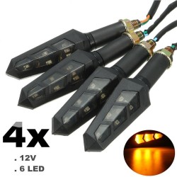 12V LED accendere le luci ambra - indicatori moto set 4pcs