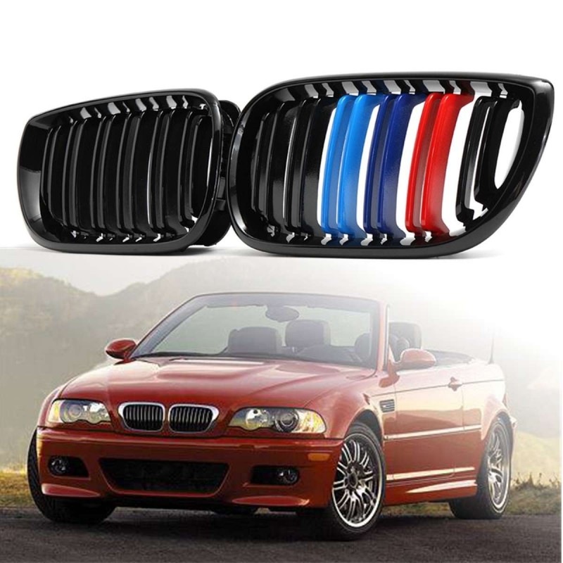 Griglia paraurti anteriore - 2 slitta linea M colore 3 colori per BMW serie E46 4-porte 2 pz