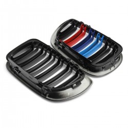 Front bumper grill - 2 line slat M color 3 colors for BMW 3 Series E46 4-door 2 pcsGrilles