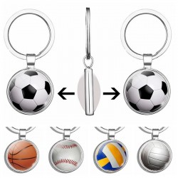 Double sided basket ball - keychainKeyrings