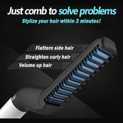 All in one - comb & straightener & hair curling iron for menHair