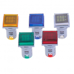 AC 60-500V 0-100A - LED voltmetro quadrato doppio display digitale - misuratore di tensione - misuratore