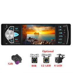 Radio Bluetooth - din 1 - 4 pollici display - MP3/MP5 - fotocamera posteriore - telecomando sterzo