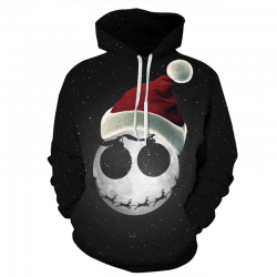 3D Christmas Halloween Skull print - hoodie - unisex