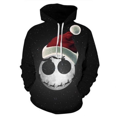 3D Christmas Halloween Skull print - hoodie - unisex