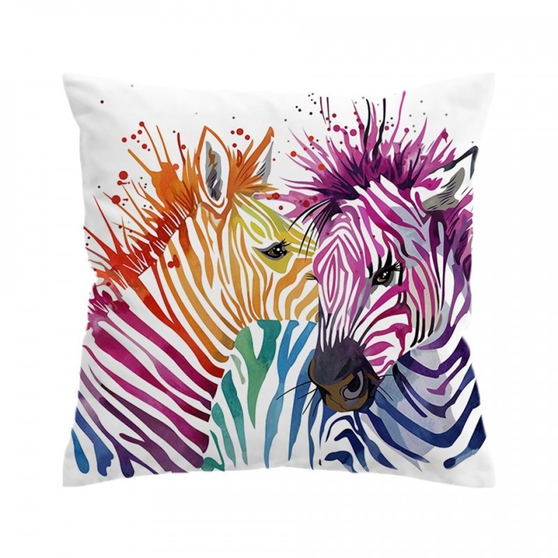 Zebre safari colorate - copertina cuscino
