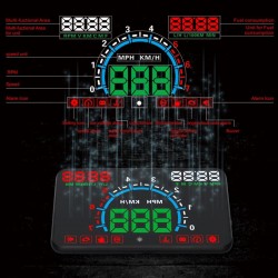 GEYIREN E350 OBD2 II HUD schermo 5.8 pollici - allarme di velocità e consumo di carburante - esposizione dell'automobile