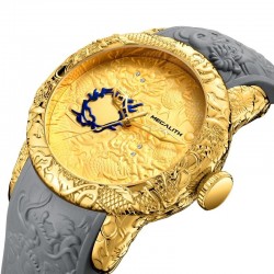 Orologio impermeabile di lusso con scultura di drago