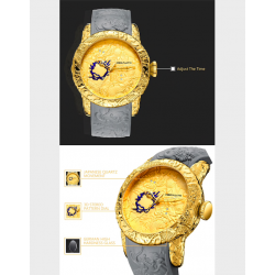 Orologio impermeabile di lusso con scultura di drago