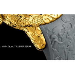 Orologio impermeabile di lusso con scultura di drago