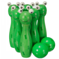 Ciotola in legno con palline a forma di animale - giocattolo