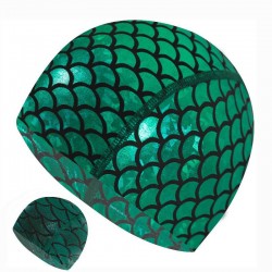Cappello da nuoto in nylon con motivo sirena - unisex