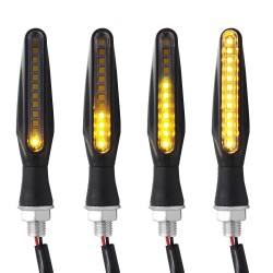 12 LED - moto girano le luci del segnale - indicatori per Kawasaki & Harley 2 pz