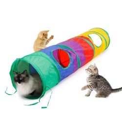 Tunnel colorato per animali domestici - tubo pieghevole