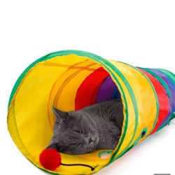 Tunnel colorato per animali domestici - tubo pieghevole
