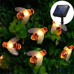 Lumières LED avec abeilles - lumières solaires de Noël