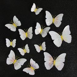papillon 3D - sticker mural avec aimant 12 pièces