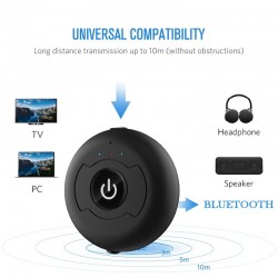 Adattatore stereo multipunto Audio 3.5mm - wireless auto Trasmettitore di musica Bluetooth per diffusore TV PC
