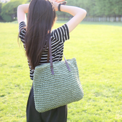 Large beach bag made from strawHandbags