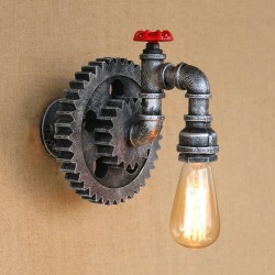 Tubo in ferro Vintage - lampada da parete