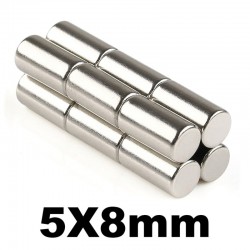 N35 magnete cilindro neodimio - 5 * 8mm 20 pezzi