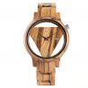 Triangle géométrique - montre Quartz en bois - unisexe