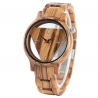 Triangle géométrique - montre Quartz en bois - unisexe