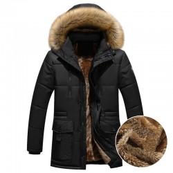 Spessore caldo giacca invernale con cappuccio