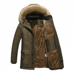 Spessore caldo giacca invernale con cappuccio