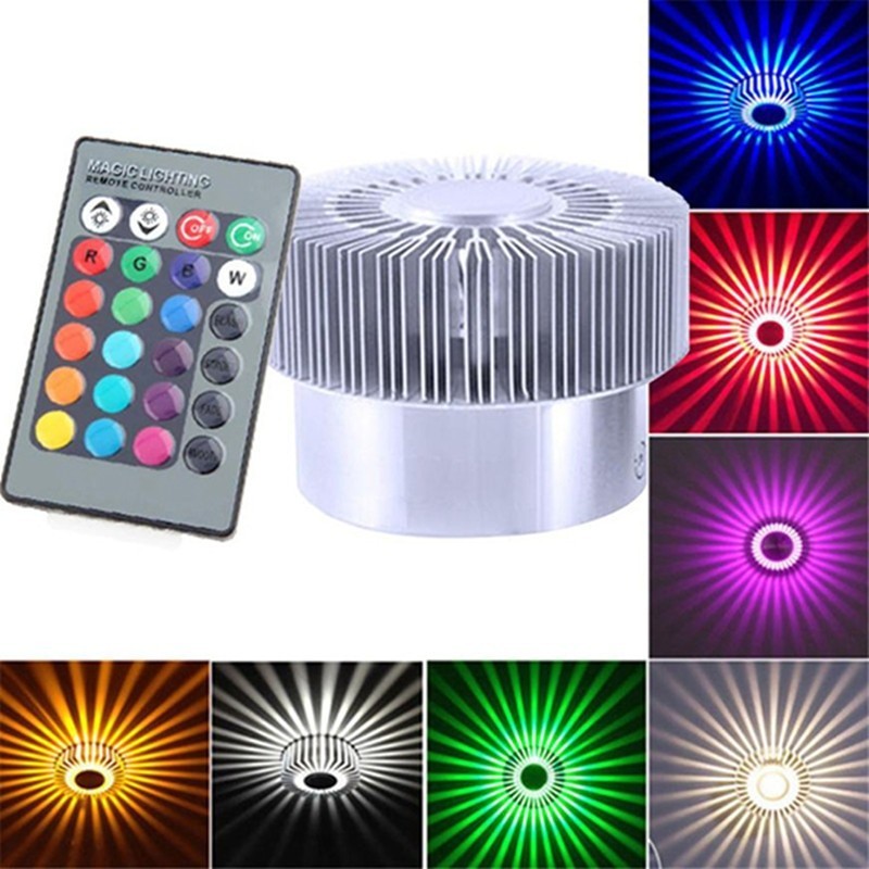 Smart LED 3W - plafoniera in alluminio - telecomando - RGB - dimmerabile