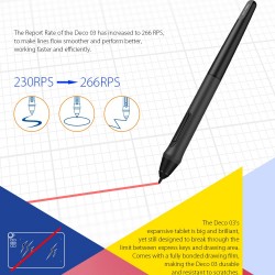 XP-Pen Deco 03 - tablette de dessin graphique avec stylo stylet - numérique sans fil