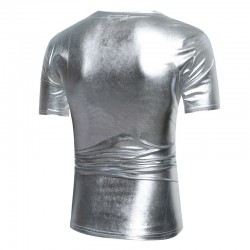 T-shirt in metallo lucido - manica corta