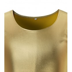 T-shirt in metallo lucido - gilet senza maniche