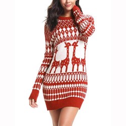 Christmas long sweater - mini dressDresses