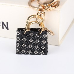 Crystal black handbag - keychainKeyrings